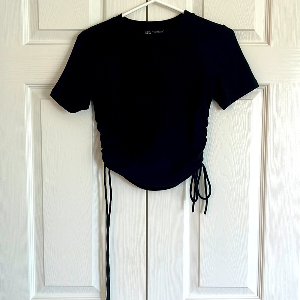 Zara Size M T Shirt with ties on side